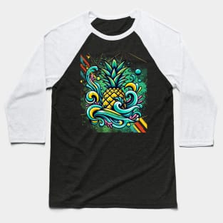 Abstract Pineapple Art Baseball T-Shirt